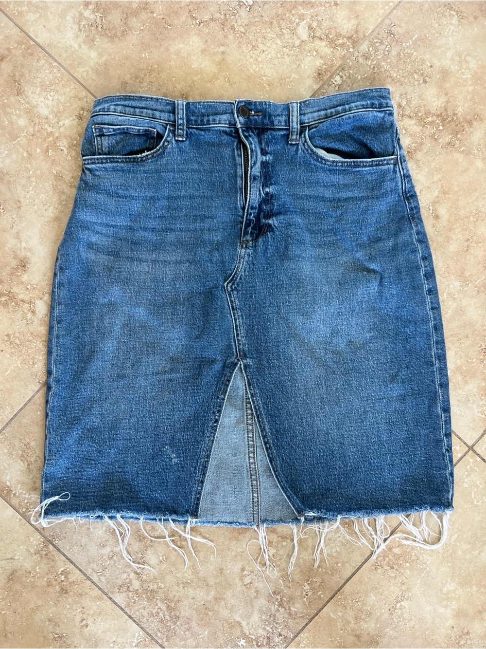 Joe's Jeans Light Blue High-Rise Denim Skirt